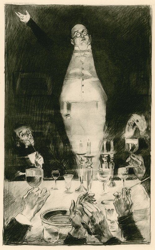 Hr. Pickwick holder sin berømte tale af Charles Dana Gibson