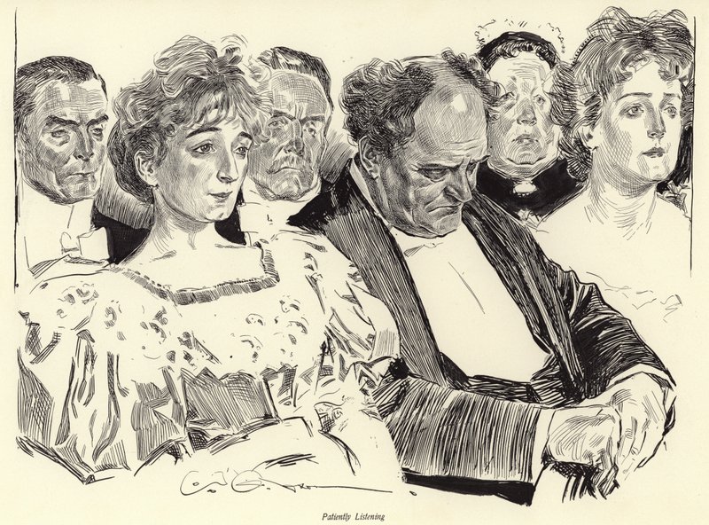 Tålmodigt lyttende af Charles Dana Gibson