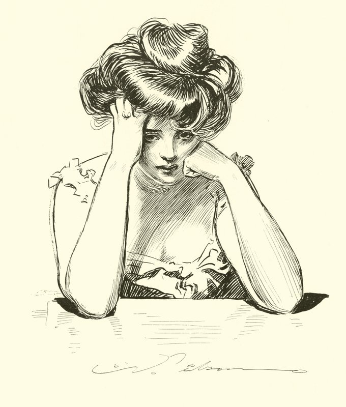 Hun beslutter sig for at dø på trods af Dr. Bottles af Charles Dana Gibson