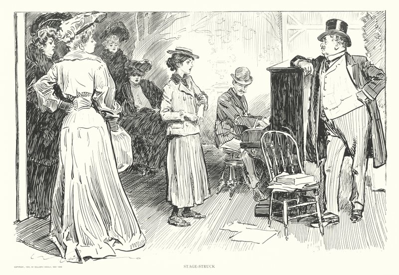 Stage-Struck (litografi) af Charles Dana Gibson