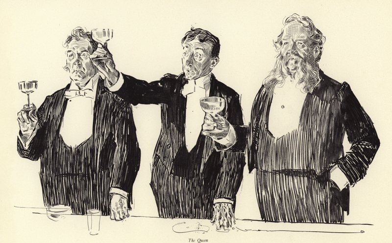 Dronningen, den kongelige skål af Charles Dana Gibson