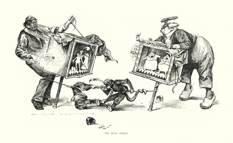 De rivaliserende operaer (litografi) af Charles Dana Gibson