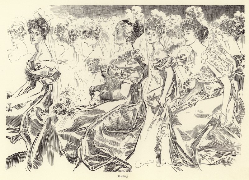 Venter på en tegnestue af Charles Dana Gibson