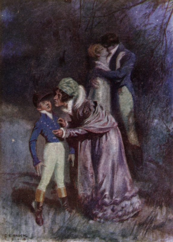 Illustration til The Amateur Gentleman af Jeffery Farnol (farve litho) af Charles Edmund (after) Brock