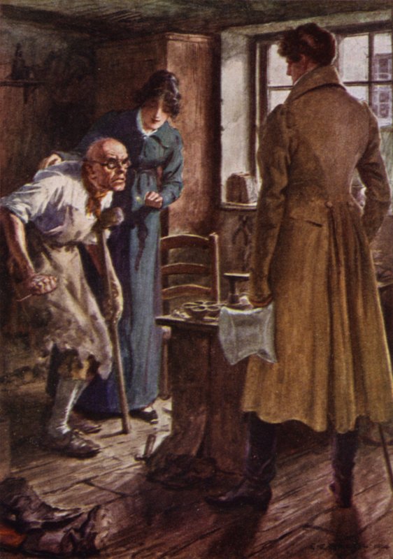 Illustration til The Amateur Gentleman af Jeffery Farnol (farve litho) af Charles Edmund (after) Brock