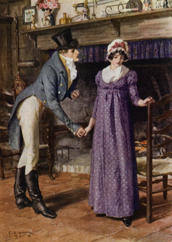 Illustration til The Amateur Gentleman af Jeffery Farnol (farve litho) af Charles Edmund (after) Brock