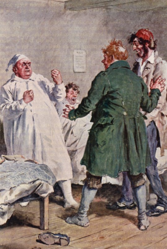 Illustration til The Pickwick Papers af Charles Dickens (farvelitografi) af Charles Edmund (after) Brock