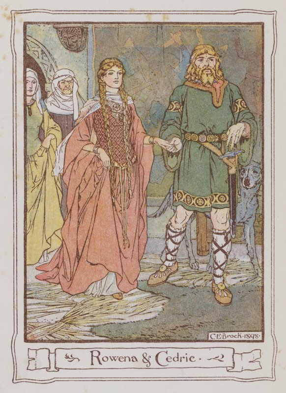 Illustration til Ivanhoe af Sir Walter Scott (farve litho) af Charles Edmund Brock