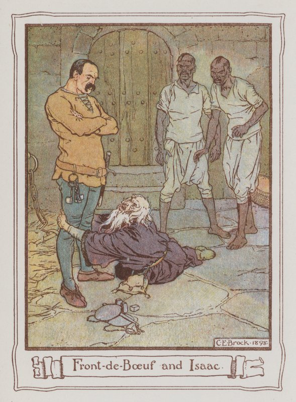 Illustration til Ivanhoe af Sir Walter Scott (farve litho) af Charles Edmund Brock