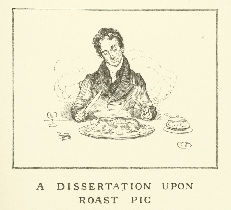 Illustration til The Essays of Elia af Charles Lamb (gravering) af Charles Edmund Brock