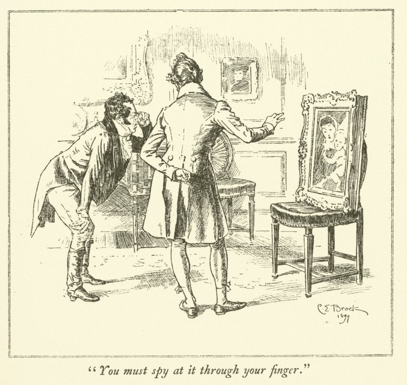 Illustration til The Essays of Elia af Charles Lamb (gravering) af Charles Edmund Brock