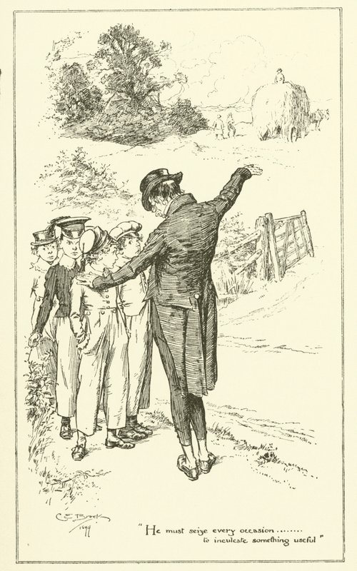 Illustration til The Essays of Elia af Charles Lamb (gravering) af Charles Edmund Brock