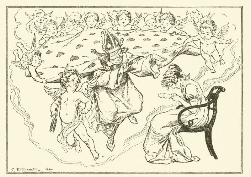 Illustration til The Essays of Elia af Charles Lamb (gravering) af Charles Edmund Brock