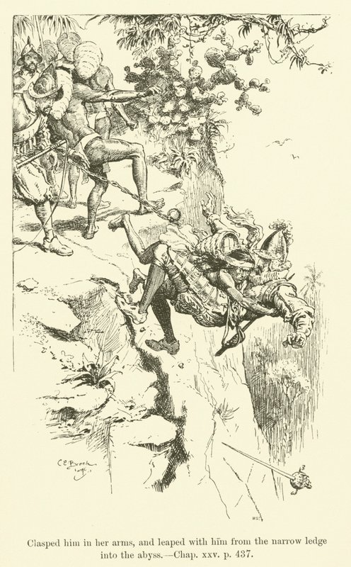 Illustration til Westward Ho! af Charles Kingsley (gravering) af Charles Edmund Brock