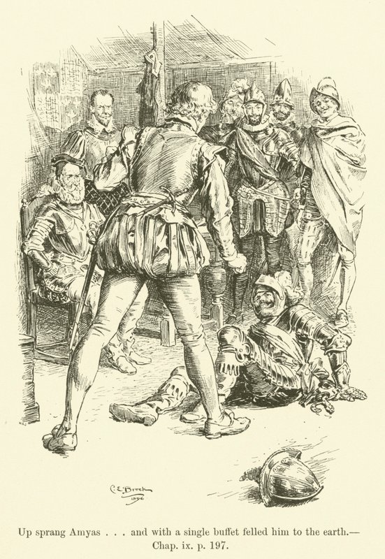 Illustration til Westward Ho! af Charles Kingsley (gravering) af Charles Edmund Brock