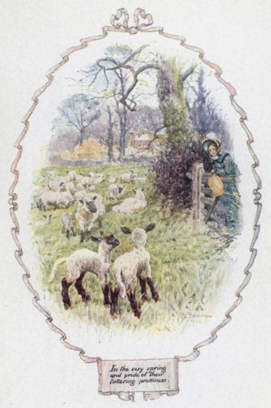 I selve foråret og stolthed over deres vaklende skønhed (farve litho) af Charles Edmund Brock