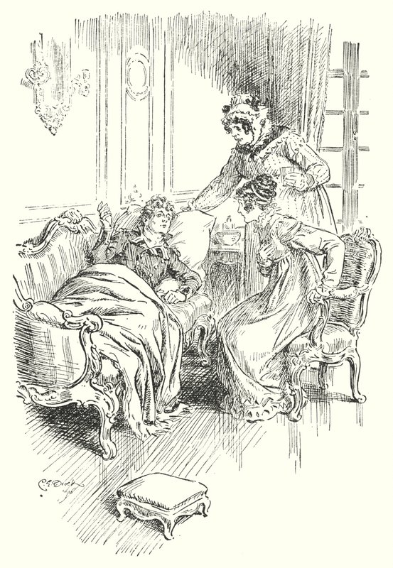 Nyheder fra slaget (litografi) af Charles Edmund Brock
