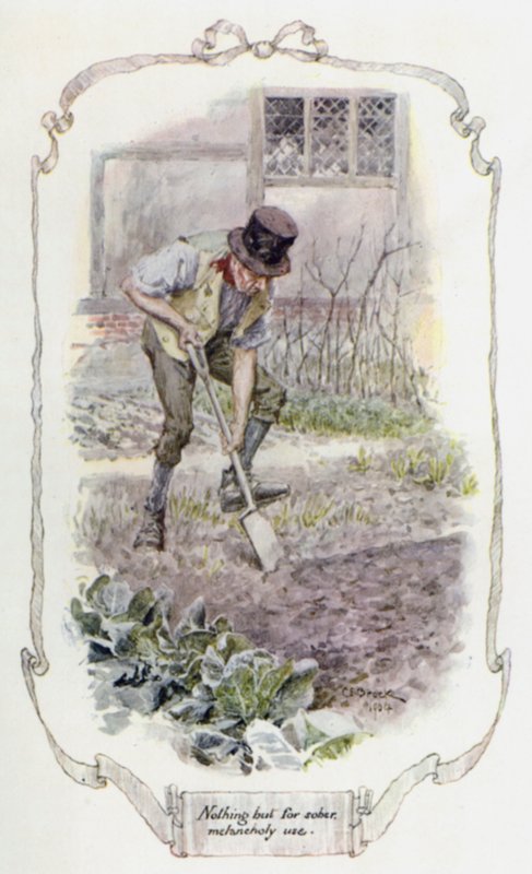 Intet andet end til sober melankolsk brug (farve litho) af Charles Edmund Brock