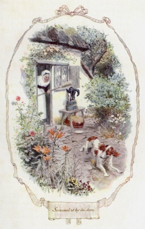 Skriget af damen (farve litho) af Charles Edmund Brock