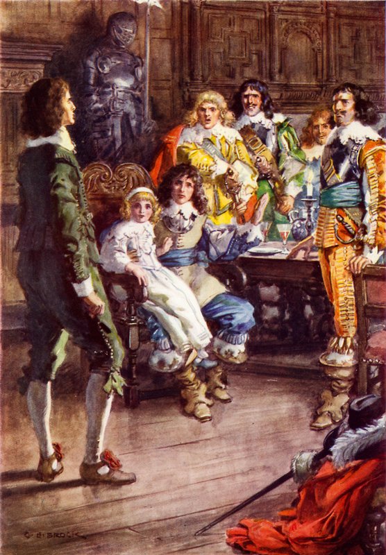 Son meddeler, at han agter at kæmpe for parlamentet under den engelske borgerkrig af Charles Edmund Brock