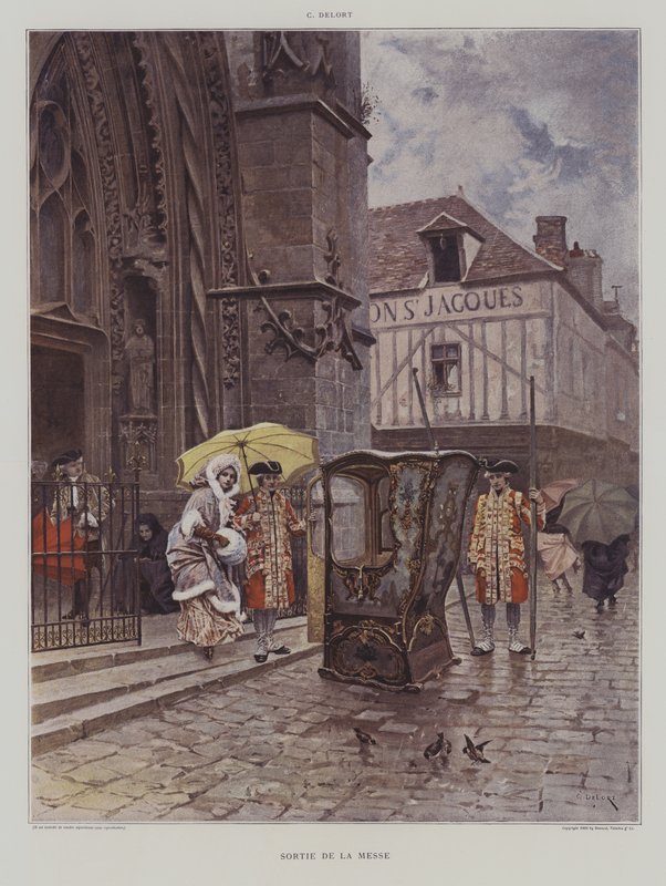 Sortie de la Messe (forlader kirken efter messen) af Charles Edouard Delort