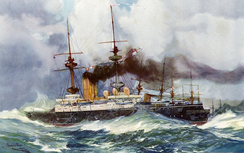 Mars in the Channel Squadron, 1901 af Charles Edward Dixon