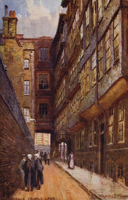 Middle Temple Lane, London af Charles Edwin Flower