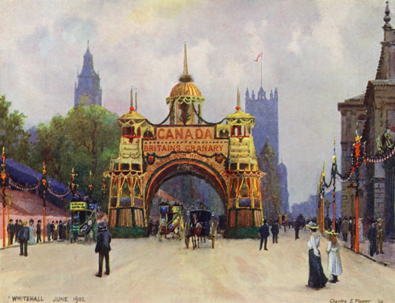 Den canadiske bue, Whitehall, i juni 1902 af Charles Edwin Flower