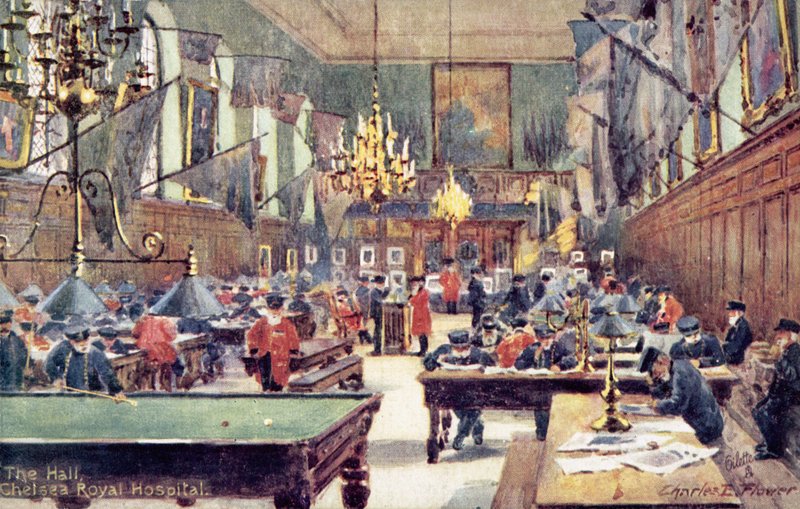 The Hall, Chelsea Royal Hospital, London af Charles Edwin Flower