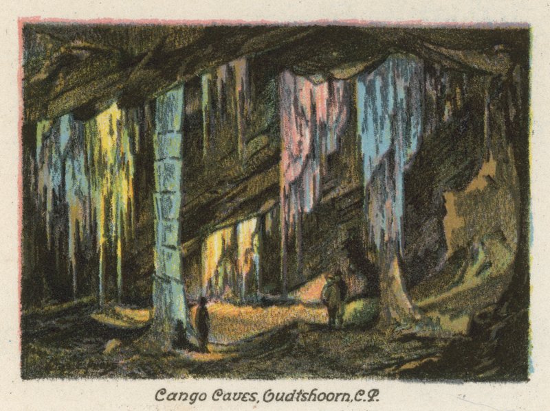 Sydafrika: Cango Caves, Oudtshoorn, CP (farvelitografi) af Charles Ernest Peers
