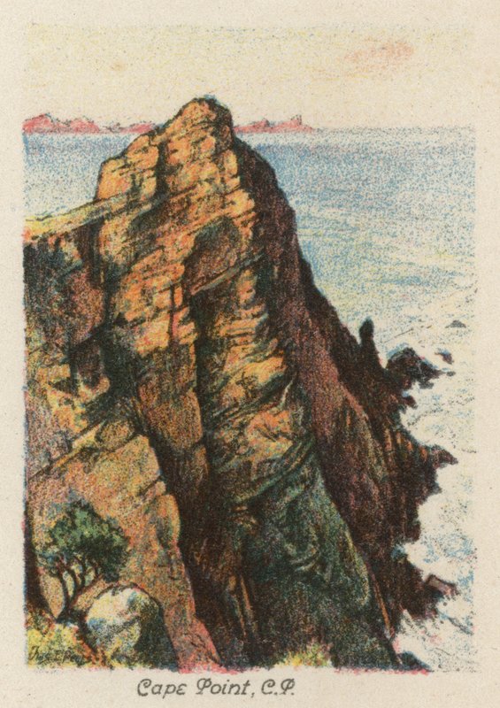Sydafrika: Cape Point, CP (farvelitografi) af Charles Ernest Peers