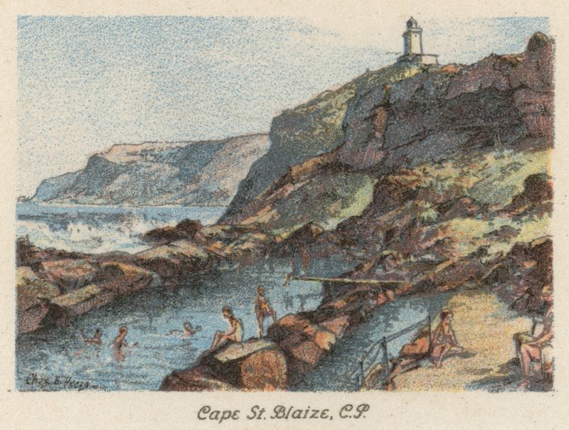 Sydafrika: Cape St Blaize, CP (farvelitografi) af Charles Ernest Peers