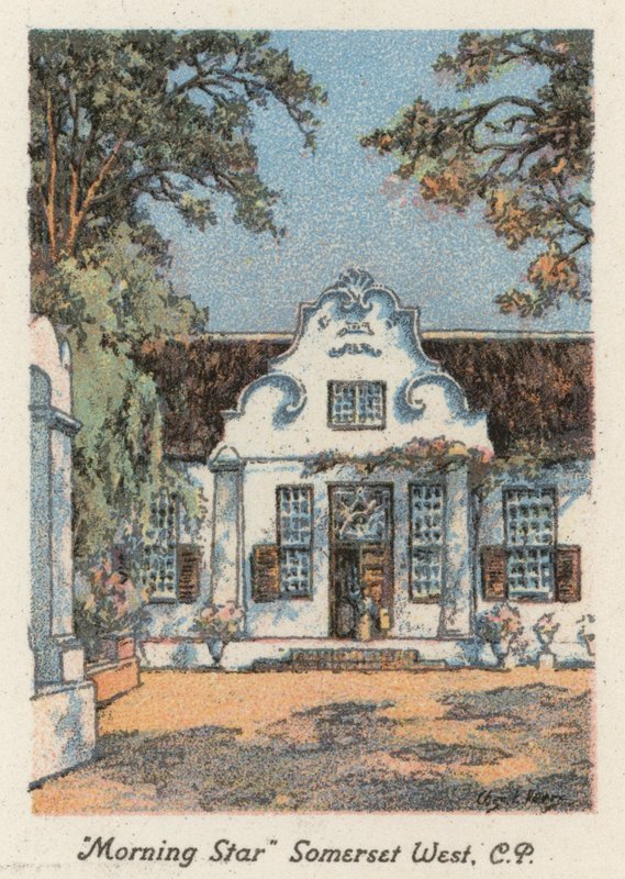 Sydafrika: "Morning Star", Somerset West, CP (farvelitografi) af Charles Ernest Peers
