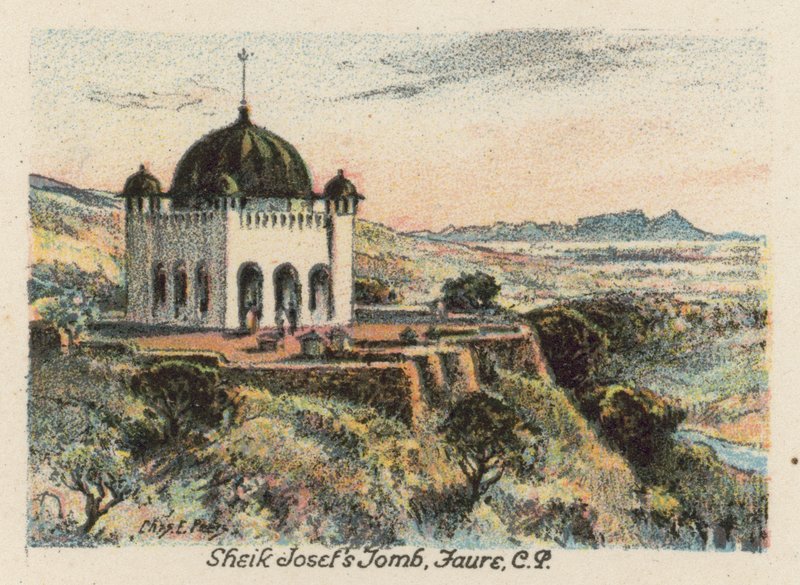 Sydafrika: Sheik Josefs grav, Faure, CP (farvelitografi) af Charles Ernest Peers