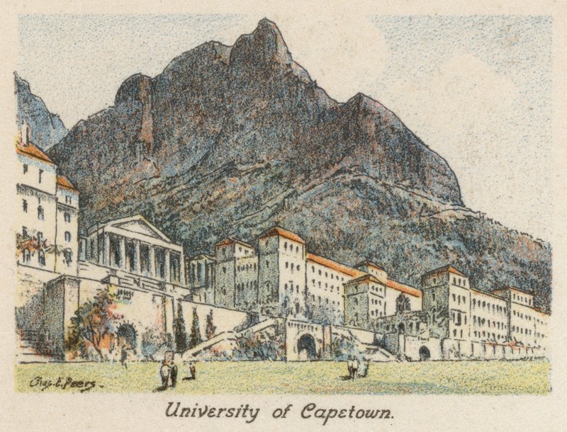 Sydafrika: University of Capetown (farvelitografi) af Charles Ernest Peers