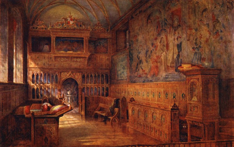 Knole House: Kapellet (farvelitografi) af Charles Essenhigh Corke