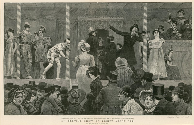 Bartholomew Fair, London: Et gammeldags show for firs år siden af Charles Green