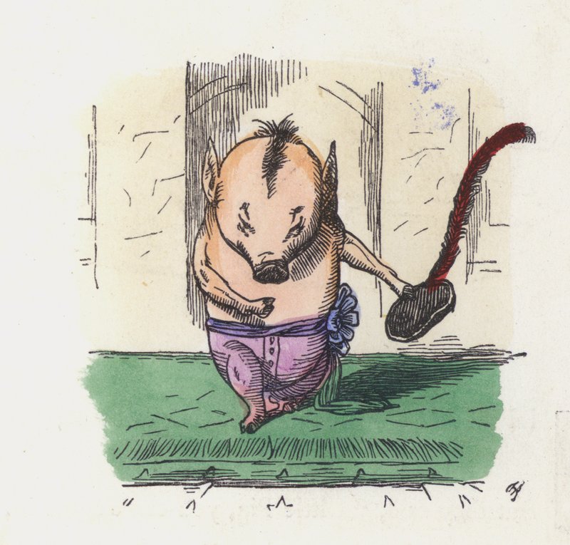 Den Lille Piggy-paryk (farvet gravering) af Charles Henry (after) Bennett