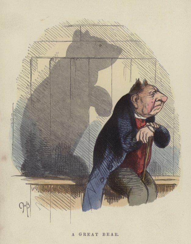 En stor bjørn (farvet gravering) af Charles Henry Bennett