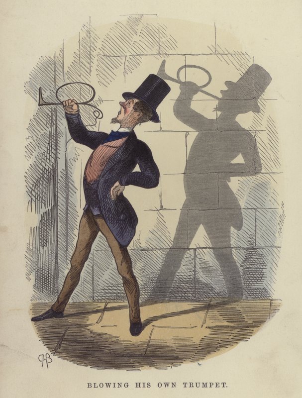 blæser sin egen trompet af Charles Henry Bennett