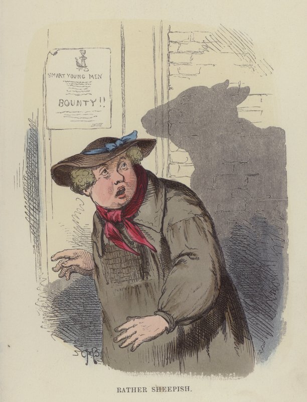 Ret fåreagtig (farvet gravering) af Charles Henry Bennett