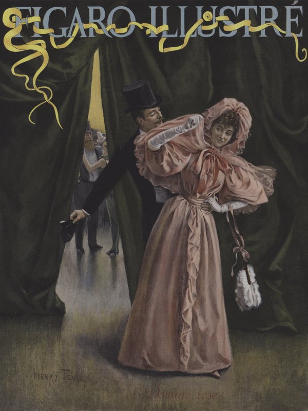 Domino rejste sig. Forsiden af Le Figaro Illustre, februar 1896 af Charles Henry Tenre