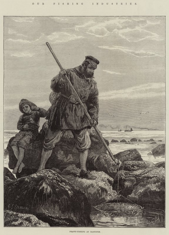 Vores fiskeindustri, reje-fiskeri i Hastings af Charles J. Staniland