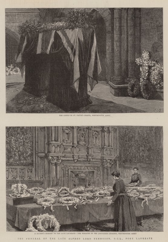 Begravelsen af afdøde Alfred Lord Tennyson, DCL, Poet Laureate af Charles J. Staniland
