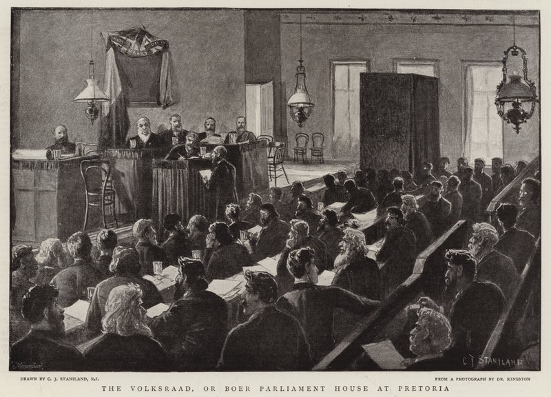 Volksraad, eller Boer Parliament House i Pretoria af Charles J. Staniland