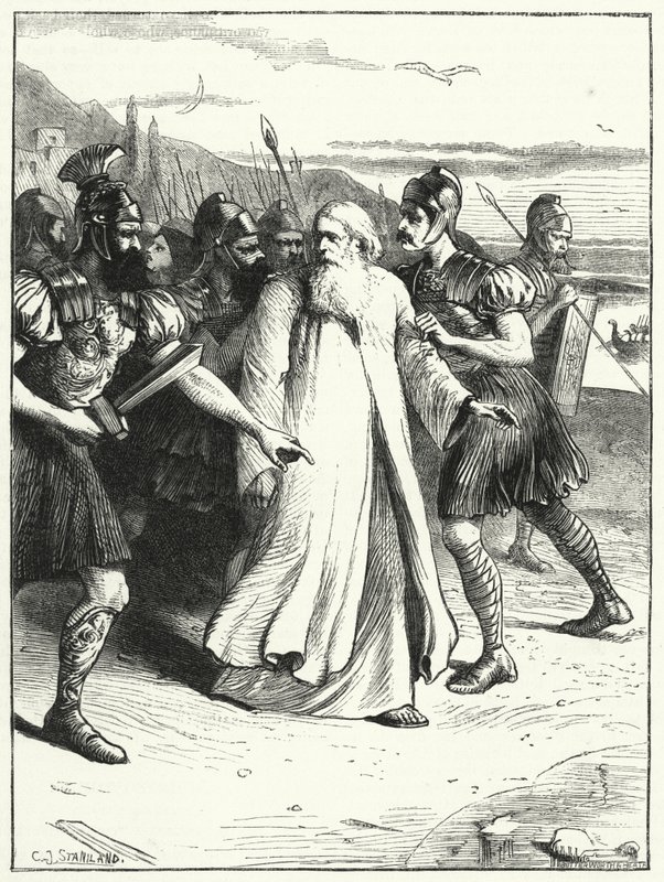 Johannes af Chrysostomos førte i eksil af after Charles J. Staniland
