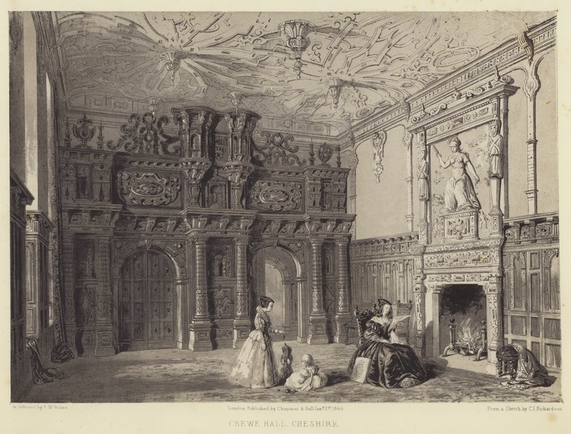 Crewe Hall, Cheshire af Charles James Richardson