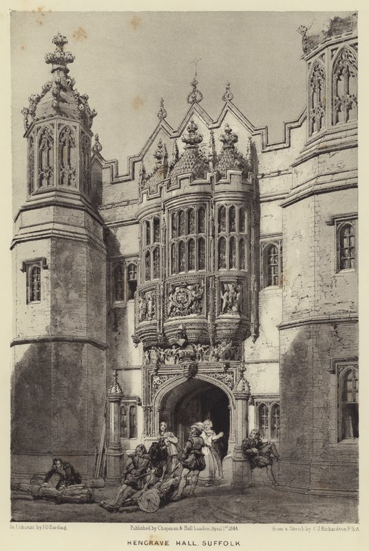 Hengrave Hall, Suffolk af Charles James Richardson