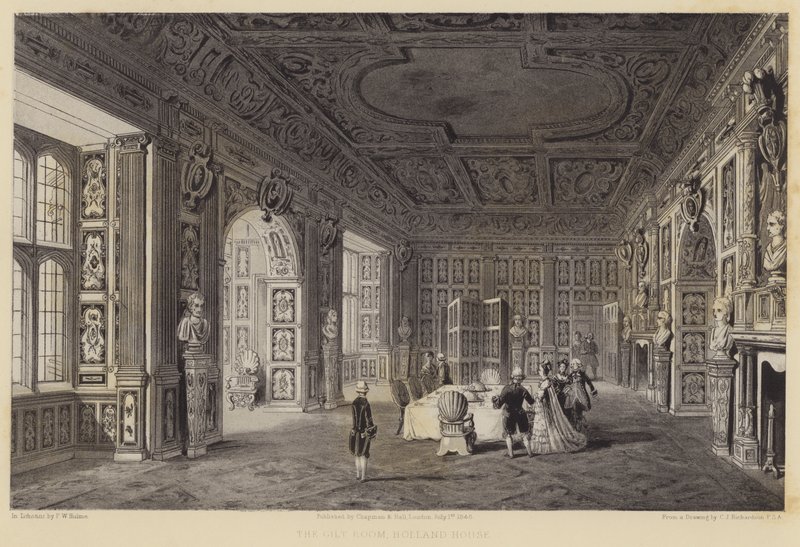 The Gilt Room, Holland House af Charles James Richardson