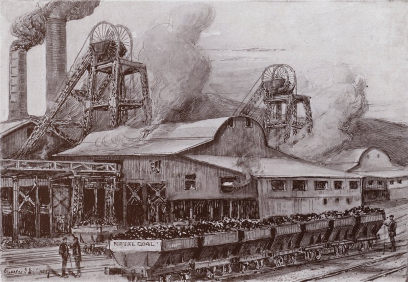 En walisisk kulmine (litho) af Charles John de (after) Lacy